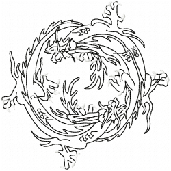 Dragoes Embroidery Design 9 Dragoes Embroidery Design 9